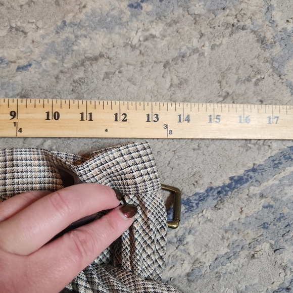 Banana Republic Metallic Plaid Pleated Midi Maxi Skirt Black Bronze White Size 0 - Picture 11 of 17